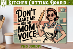 Retro Mom Cutting Board | Funny Mom Kitchen decor Product Image 1