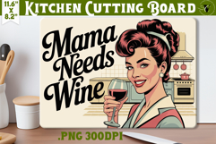 Retro Mom Cutting Board Bundle | Funny Mom Kitchen decor Product Image 15