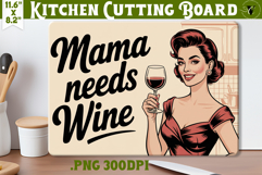 Retro Mom Cutting Board | Funny Mom Kitchen decor Product Image 1
