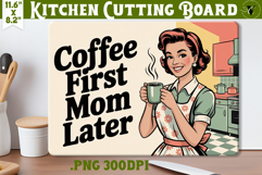 Retro Mom Cutting Board | Funny Mom Kitchen decor Product Image 1