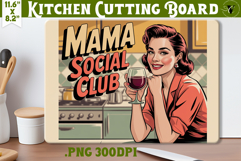 Retro Mom Cutting Board | Funny Mom Kitchen decor Product Image 1