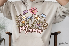Mothers Day PNG Mama Flower PNG Clipart Retro Mama flower Product Image 6
