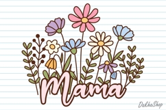 Mothers Day PNG Mama Flower PNG Clipart Retro Mama flower Product Image 2