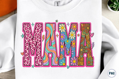 Retro Mama Summer Floral Mothers Day PNG Product Image 1