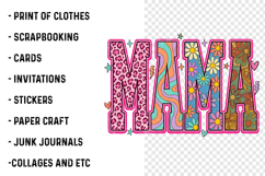 Retro Mama Summer Floral Mothers Day PNG Product Image 2