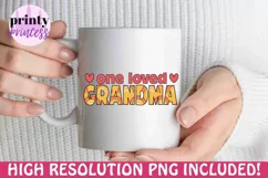 Loved Grandma png, Retro Grandma sublimation design Product Image 3