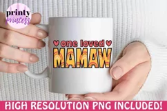 One Loved Mamaw Life png, Rainbow Mamaw design Product Image 3