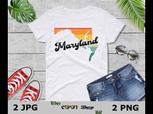 Retro Maryland Vintage Sublimation Png, Maryland Sunset Png Product Image 3