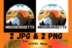 Retro Massachusetts Vintage Sublimation Png, Massachusetts Product Image 1