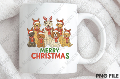 Retro Merry Christmas Dog Png Product Image 4