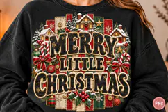 Retro Merry Christmas PNG Striped PNG Product Image 1