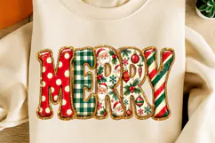 Retro Merry Christmas Polka Dots Png Product Image 2