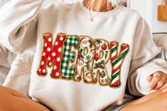 Retro Merry Christmas Polka Dots Png Product Image 3