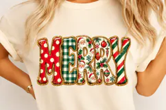 Retro Merry Christmas Polka Dots Png Product Image 4