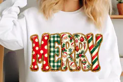 Retro Merry Christmas Polka Dots Png Product Image 5