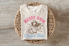 Retro Messy Hair Cowgirl Flair Western Design Product Image 3