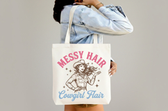 Retro Messy Hair Cowgirl Flair Western Design Product Image 4