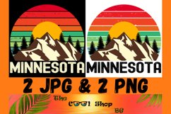 Retro Minnesota Vintage Sublimation Png,Minnesota Sunset Png Product Image 1