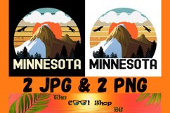 Retro Minnesota Vintage Sublimation Png,Minnesota Sunset Png Product Image 1