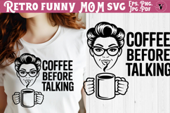 Funny Retro Mom SVG | Sarcastic Motherhood svg, coffee mom Product Image 1