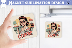 Retro Mom Square Magnet | Housewife Funny Mama sublimation Product Image 1
