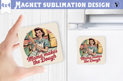 Retro Mom Square Magnet | Housewife Funny Mama sublimation Product Image 1