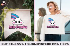 Smile Everyday SVG PNG | Retro Quotes | Positive quotes Product Image 6