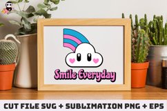 Smile Everyday SVG PNG | Retro Quotes | Positive quotes Product Image 8