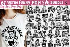 Funny Retro Mom SVG Bundle| Sarcastic Motherhood svg Product Image 1