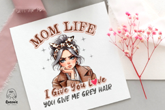 Funny Pop Art Mom PNG, Mother’s Day Clipart, Motherhood Product Image 4
