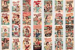 Retro Mom kitchen towel bundle | Vintage Housewife Funny Mom Product Image 2