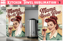 Retro Mom kitchen towel bundle | Vintage Housewife Funny Mom Product Image 8