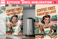 Retro Mom kitchen towel | Housewife Funny Mama sublimation Product Image 1