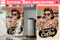 Retro Mom kitchen towel | Housewife Funny Mama sublimation Product Image 1