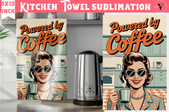 Retro Mom kitchen towel | Housewife Funny Mama sublimation Product Image 1