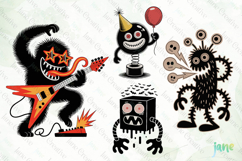 Retro Monster SVG PNG Clipart Product Image 1
