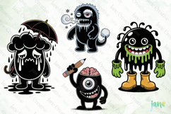 Retro Monster SVG PNG Clipart Product Image 1