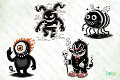 Retro Monster SVG PNG Clipart Product Image 1