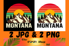 Retro Montana Vintage Sublimation Png, Montana Sunset Png Product Image 1