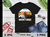 Retro Montana Vintage Sublimation Png, Montana Sunset Png Product Image 2