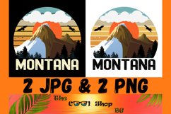 Retro Montana Vintage Sublimation Png, Montana Sunset Png Product Image 1