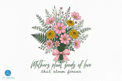 Retro Mother's Day PNG, Seeds of Love Sublimation PNG Product Image 1