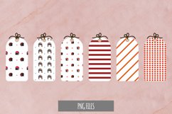Retro Motorcycle Helmet Pattern Shaped Tags Product Image 1