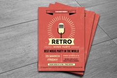 Retro Music Club Party Flyer Template Product Image 2