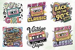Retro Music Sublimation Clipart Product Image 2