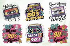 Retro Music Sublimation Clipart Product Image 3