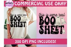 The Is Some Real Boo Sheet PNG| Halloween Design Product Image 1