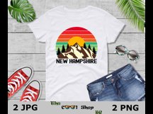 Retro New Hampshire Vintage Sublimation Png, New Hampshire Product Image 3