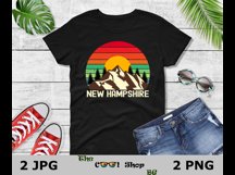 Retro New Hampshire Vintage Sublimation Png, New Hampshire Product Image 2