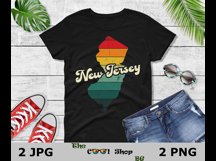 Retro New Jersey Vintage Sublimation Png, New Jersey Sunset Product Image 2